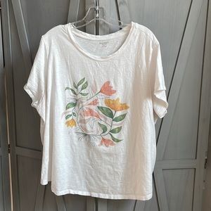 Flower short sleeved tee